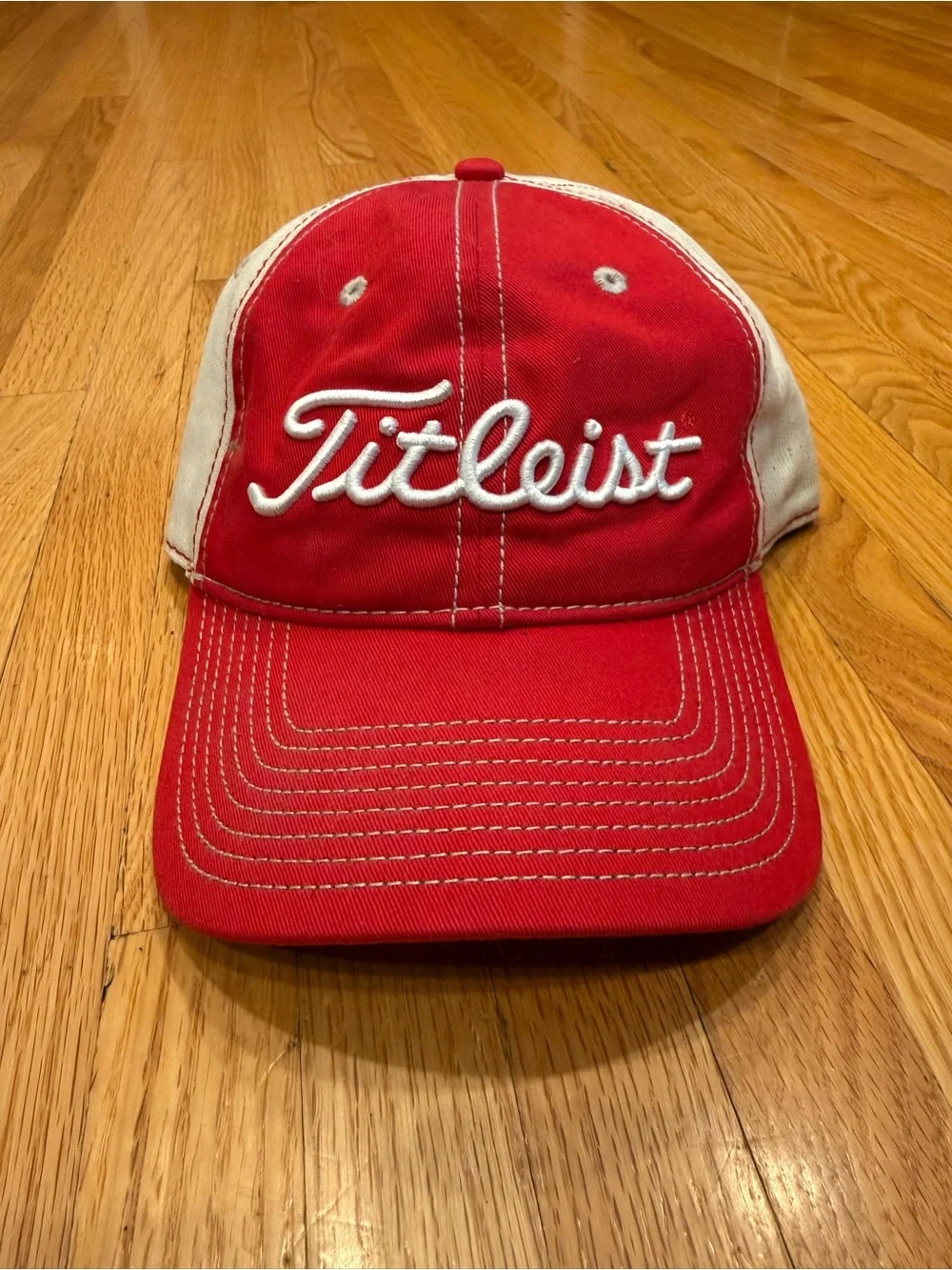 Titleist Red and White Embroidered Logo Baseball Hat